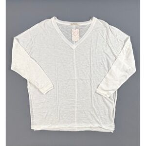 Free People We The Free V-Neck Top White Medium New With Tags